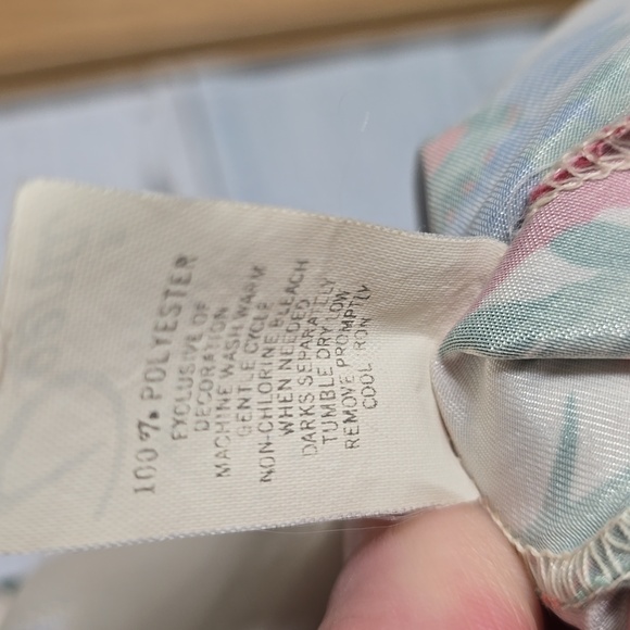 Vintage Deena Floral Lace Trim Slip Dress Sz M - Picture 13 of 13